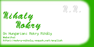 mihaly mokry business card